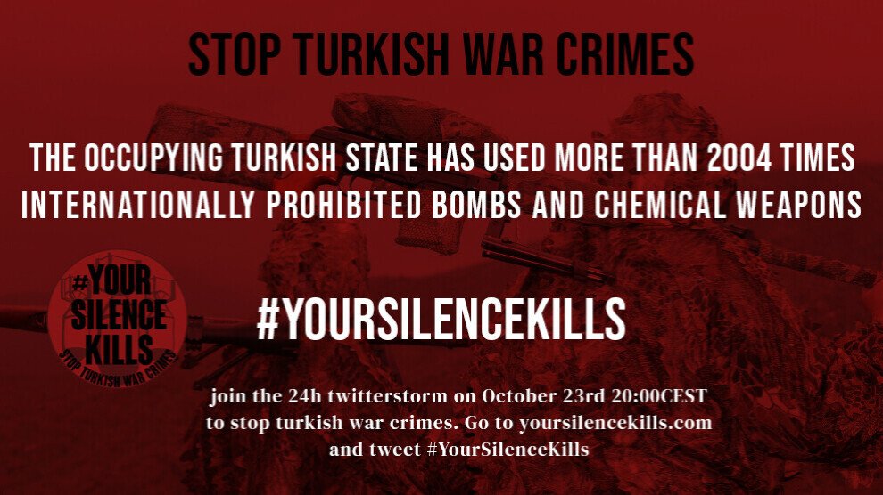 23 oktober Internationalistische hashtag-campagne #YourSilenceKills