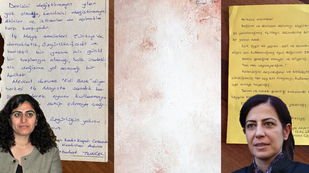 Boodschap van gedetineerde politici Ayla Akat Ata en Sebahat Tuncel