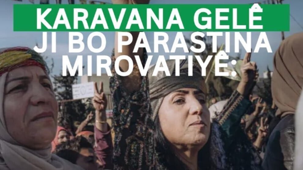 Volkskaravaan op weg naar Rojava