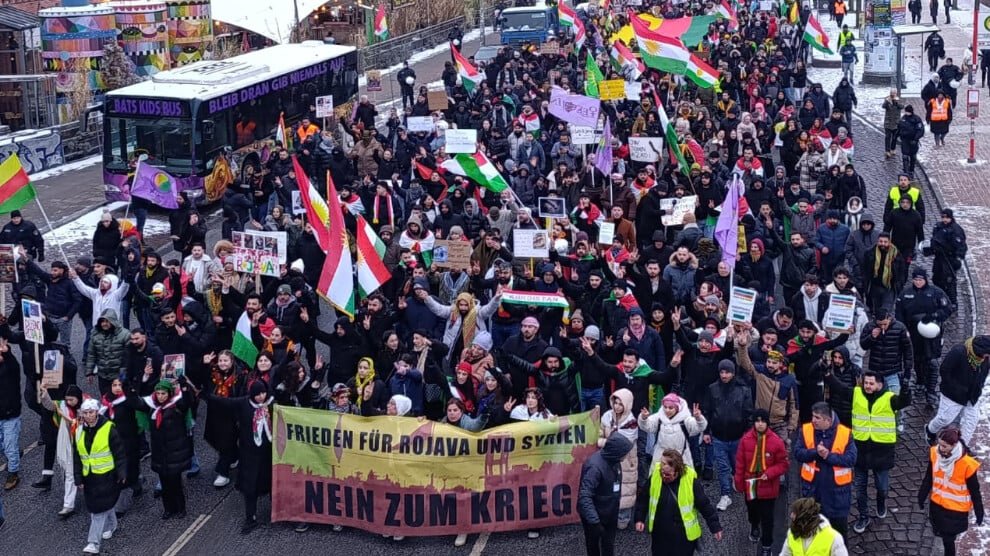 Koerden en hun vrienden in Duitsland voeren al tien dagen onafgebroken actie
