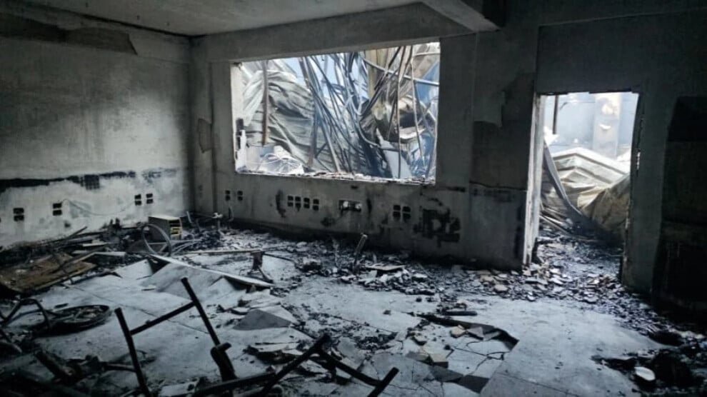 Brand in het gebouw van Ronahi TV