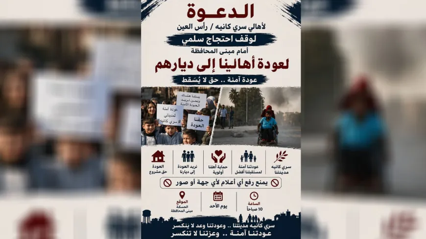 Ontheemde inwoners van Serêkaniyê starten met een reeks sit-ins om terugkeer naar hun stad te eisen