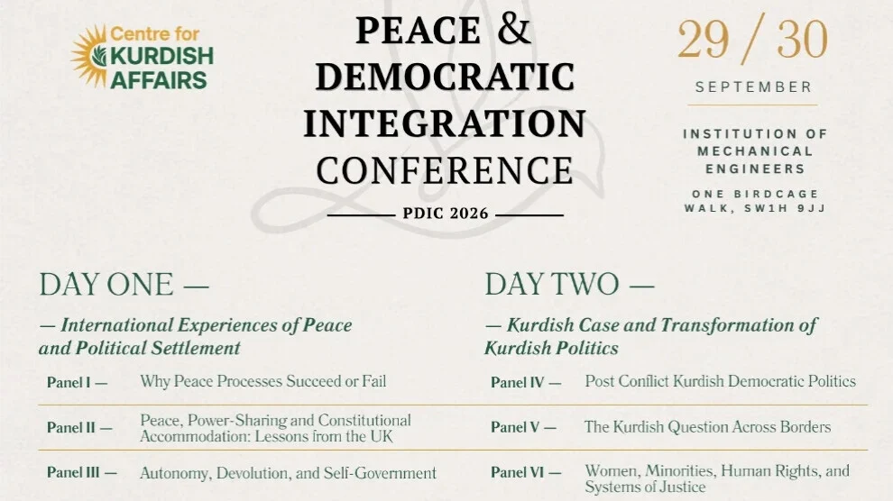 Internationale conferentie in Londen richt de aandacht op vredesprocessen en de Koerdische kwestie